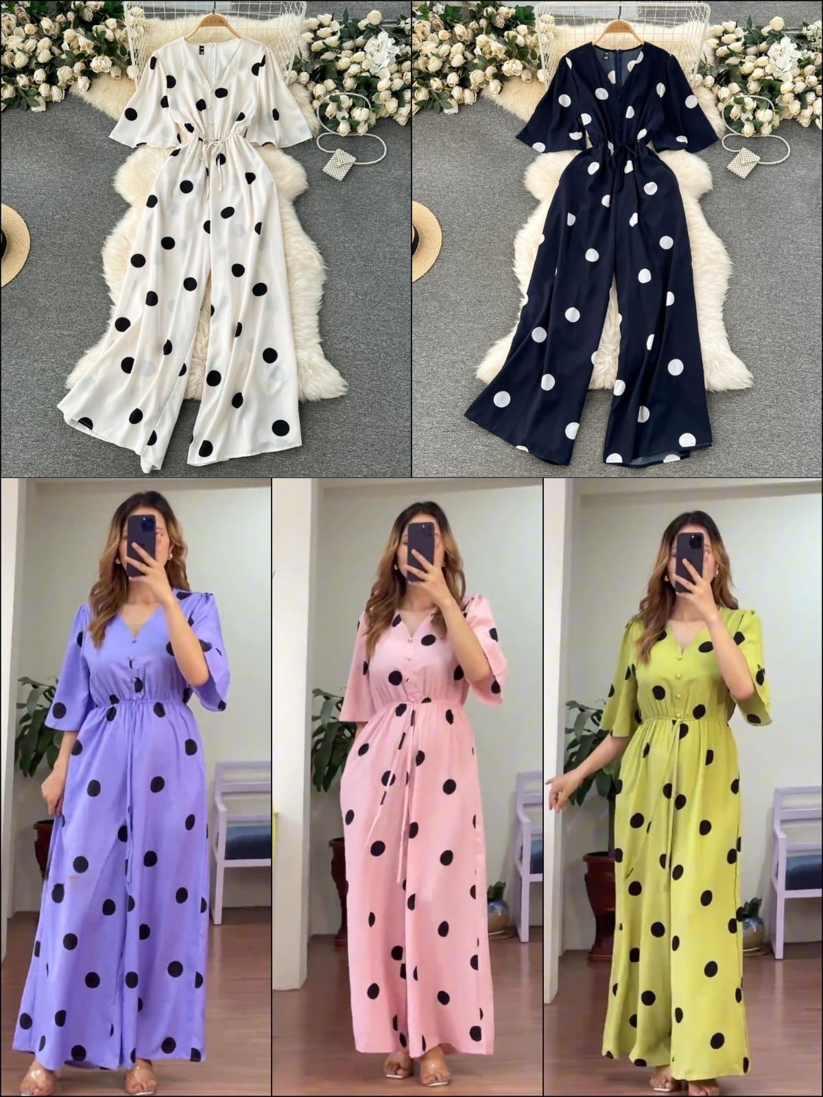 š Luxury Polka Jumpsuit ā Bold, Chic & Effortlessly Elegant ā¤ļø