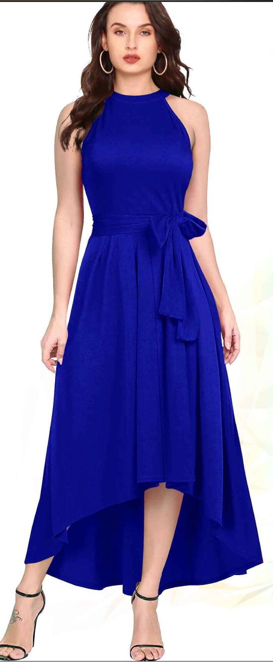 🌸 “Morpich Elegance” – Premium Flared Sleeveless Dress