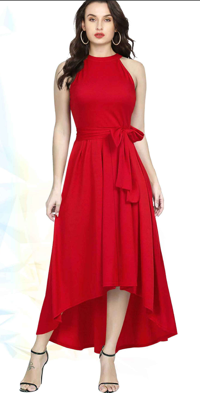🌸 “Morpich Elegance” – Premium Flared Sleeveless Dress