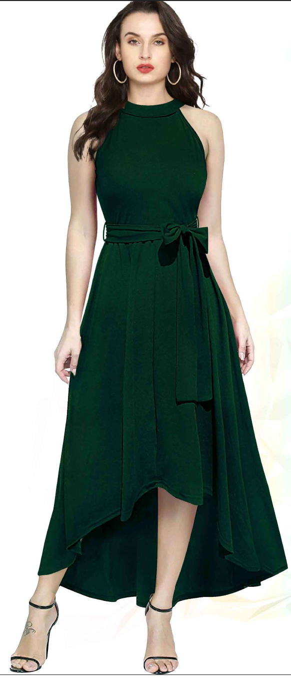 🌸 “Morpich Elegance” – Premium Flared Sleeveless Dress