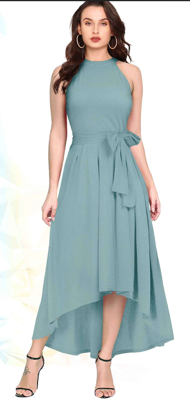 🌸 “Morpich Elegance” – Premium Flared Sleeveless Dress