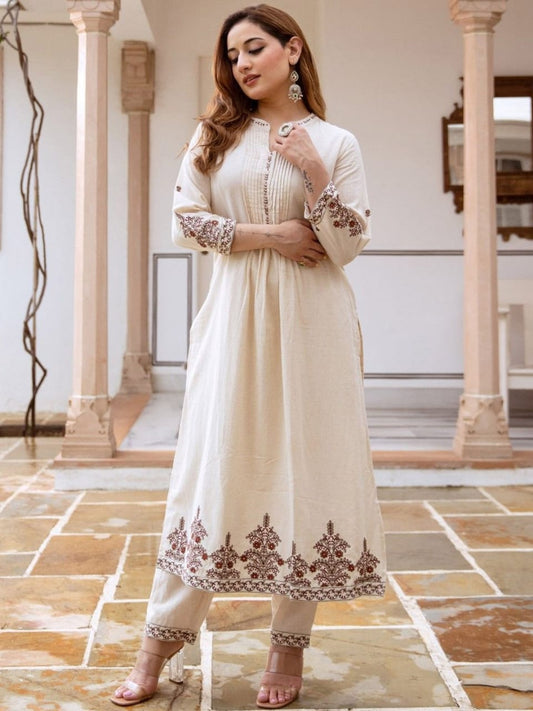 🆕 New Launch – Elegant Cotton Flex Kurti; Pant Set 💃✨