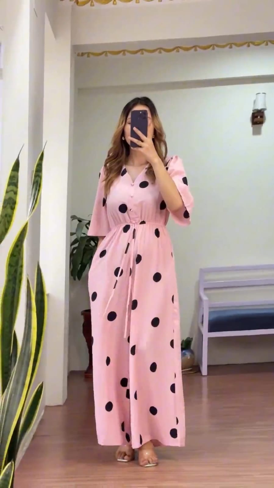 🌟 Luxury Polka Jumpsuit – Bold, Chic & Effortlessly Elegant ❤️