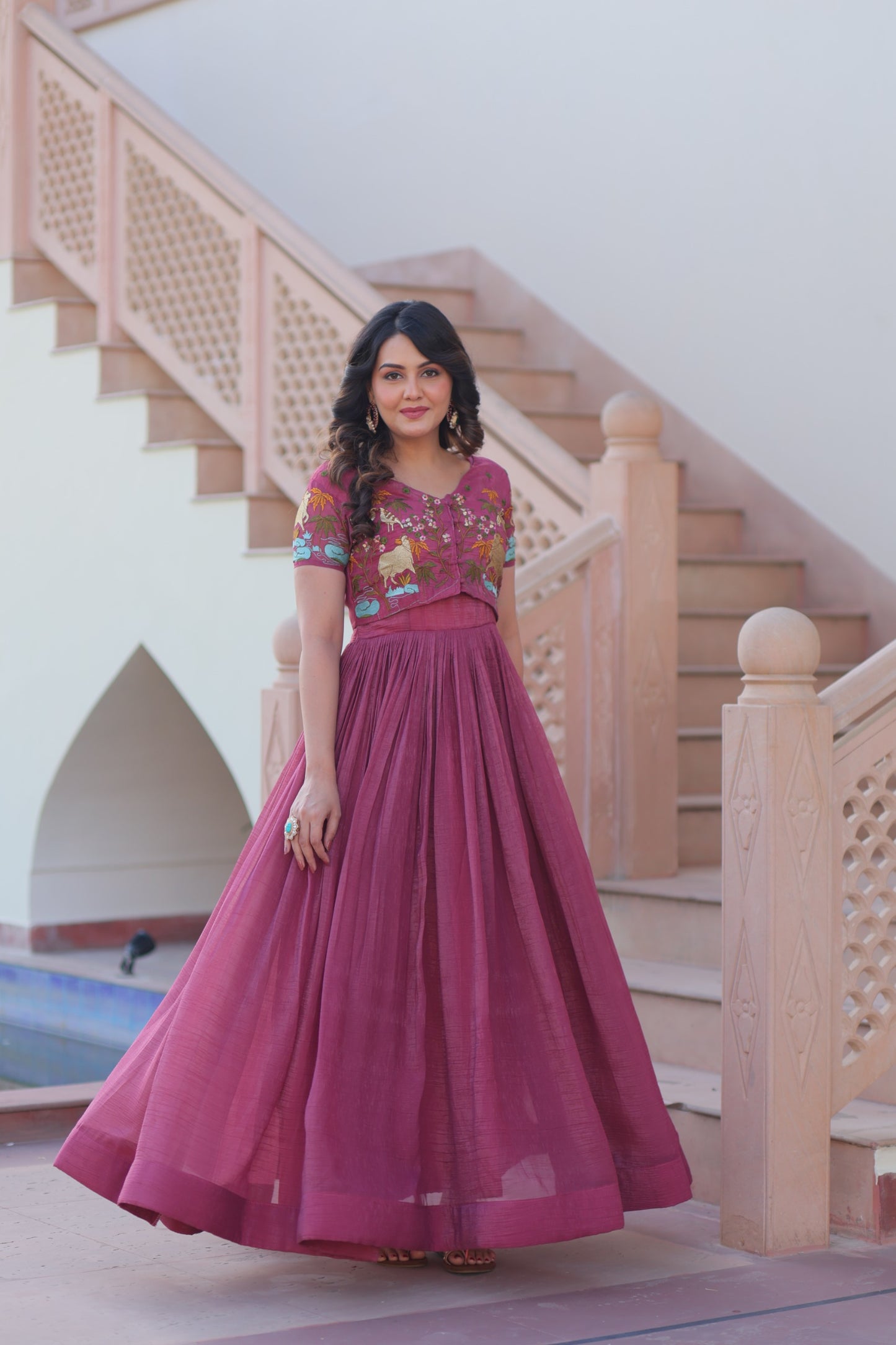 💃🏽 PREMIUM DESIGNER READYMADE KOTI-GOWN SET – A Regal Ensemble You’ll Love to Flaunt!