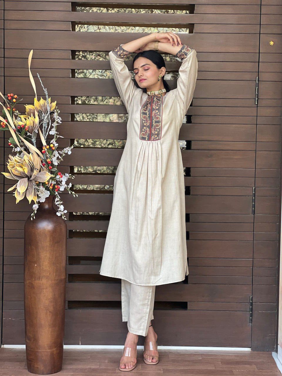 🤍 Effortless Elegance in White – Roman Silk Kurta Set with Pant &amp; Dupatta