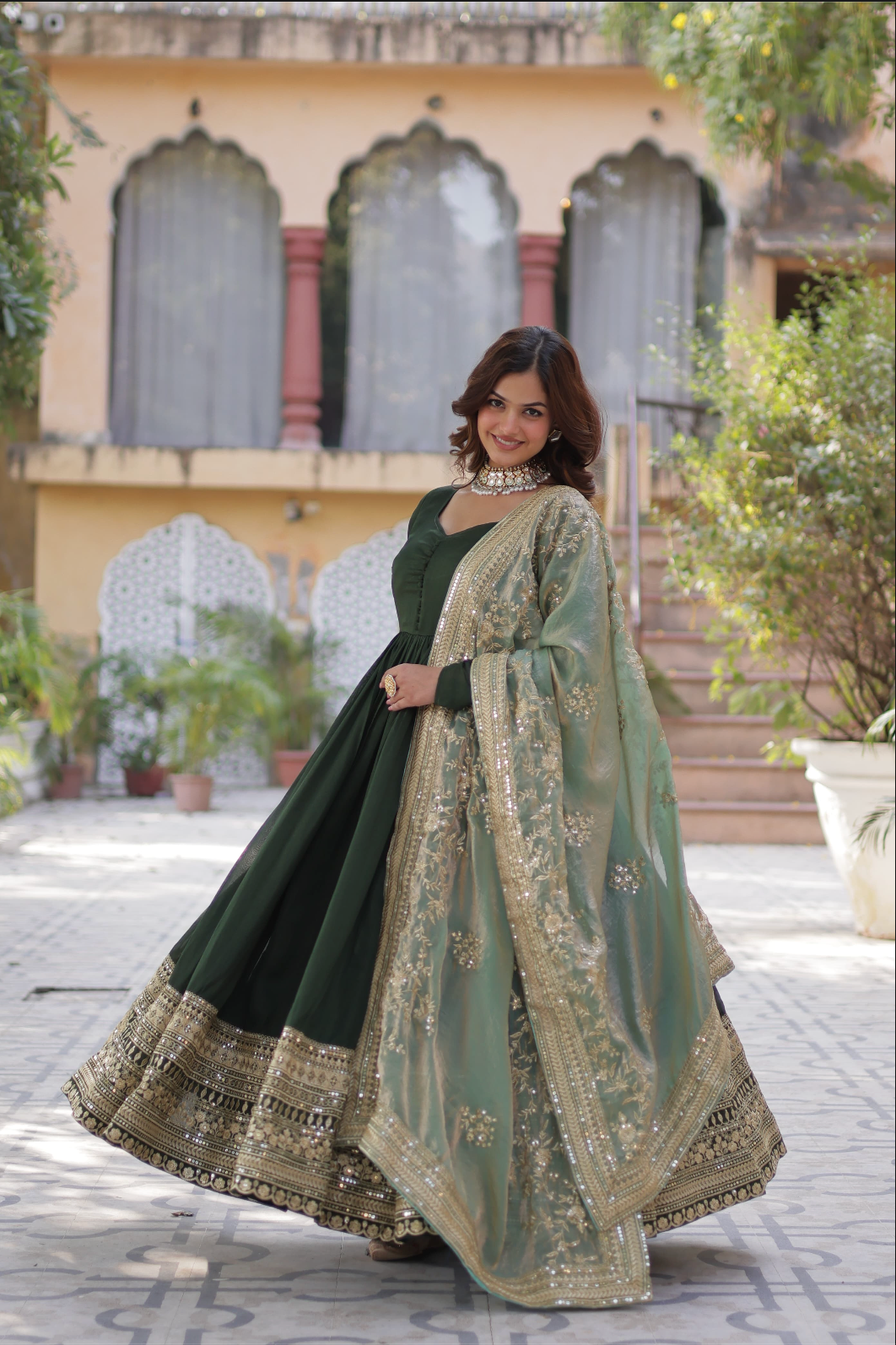 👗 GOWN-WITH-DUPATTA COLLECTIONS 2025💃🏼