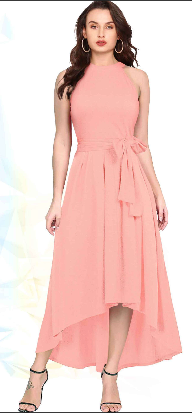 🌸 “Morpich Elegance” – Premium Flared Sleeveless Dress